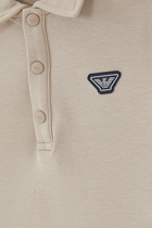 Kids Logo Tape Long-Sleeve Polo Shirt